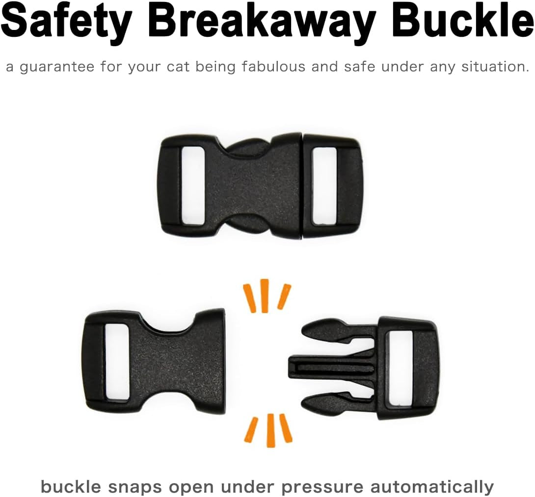 Sushi Cat Collar Bow Set, Breakaway Safety Collar, Wedding/Birthday Bowtie Collar for Kitten