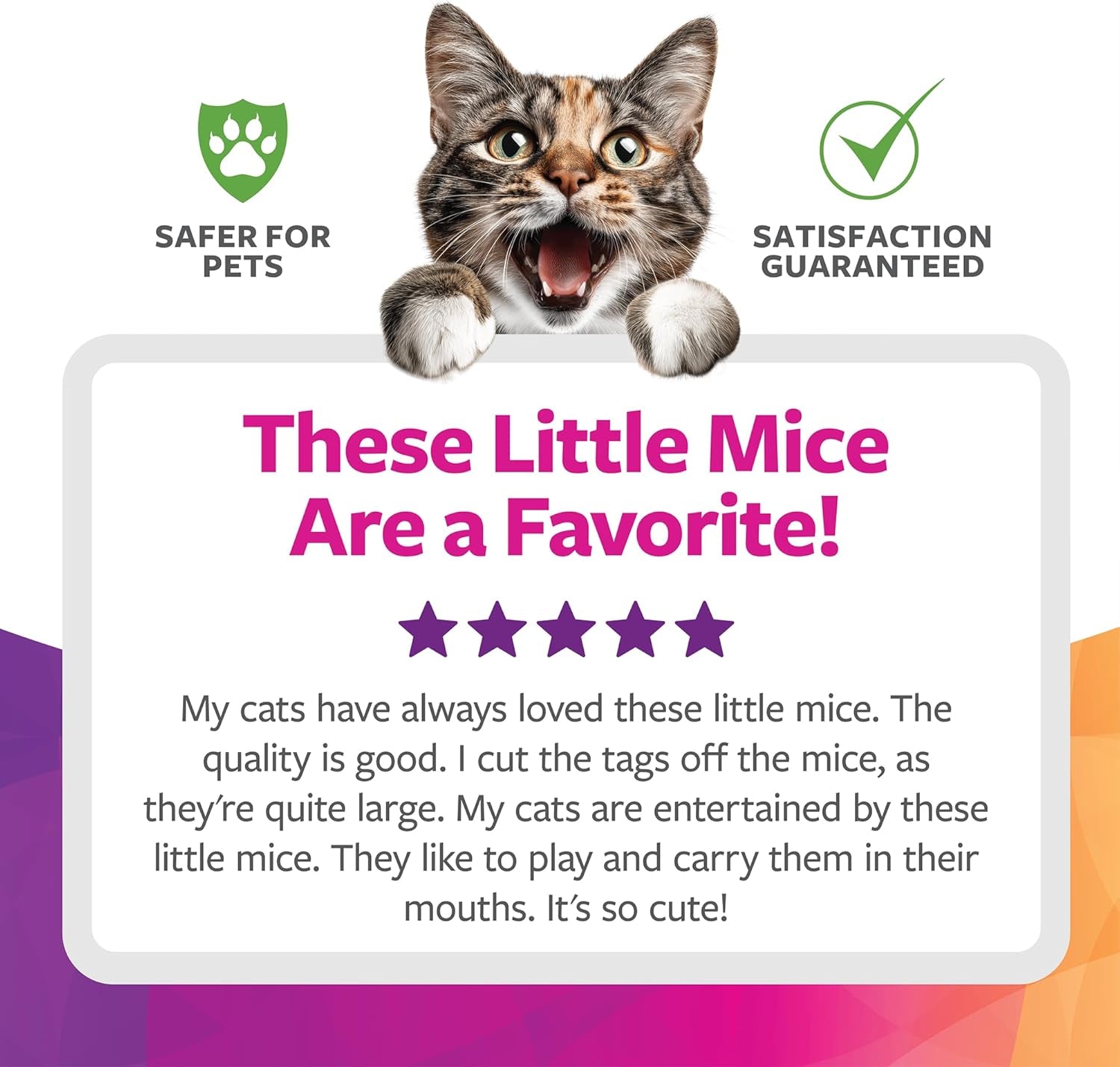 (3 Count) Skitter Critters Catnip Cat Toys - Gray/Cream, 3 Count